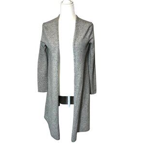 Calypso St. Barth CashmereLight Gray Open Front Long Cardigan Sweater Size XS Wo